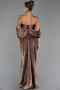 Long Brown Chiffon Evening Dress ABU6306