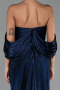 Long Navy Blue Chiffon Evening Dress ABU6306