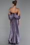 Long Lavender Chiffon Evening Dress ABU6306