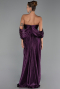 Long Purple Chiffon Evening Dress ABU6306