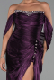 Long Purple Chiffon Evening Dress ABU6306