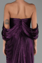 Long Purple Chiffon Evening Dress ABU6306