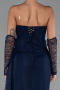 Long Navy Blue Dantelle Evening Dress ABU6319