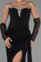 Long Black Dantelle Evening Dress ABU6319