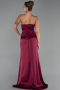 Long Plum Satin Evening Dress ABU6320