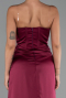 Long Plum Satin Evening Dress ABU6320