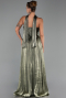 Long Olive Drab Chiffon Evening Dress ABU6322