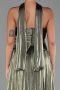 Long Olive Drab Chiffon Evening Dress ABU6322