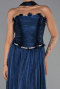 Long Navy Blue Chiffon Evening Dress ABU6322