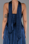 Long Navy Blue Chiffon Evening Dress ABU6322