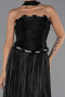 Long Black Chiffon Evening Dress ABU6322