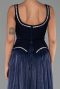 Long Navy Blue Chiffon Evening Dress ABU6323