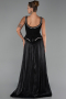 Long Black Chiffon Evening Dress ABU6323