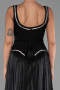Long Black Chiffon Evening Dress ABU6323