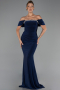 Long Navy Blue Evening Dress ABU6324