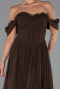 Long Brown Chiffon Prom Gown ABU6325