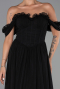 Long Black Chiffon Prom Gown ABU6325