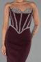 Long Cherry Colored Evening Dress ABU6327