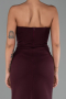 Long Cherry Colored Evening Dress ABU6327