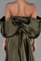 Olive Drab Long Beaded Evening Dress ABU5169