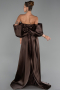 Brown Long Beaded Evening Dress ABU5169