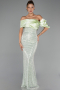 Mint Long Beaded Evening Dress ABU5434
