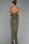 Long Olive Drab Scaly Evening Dress ABU6308