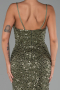 Long Olive Drab Scaly Evening Dress ABU6308
