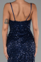 Long Navy Blue Scaly Evening Dress ABU6308