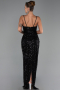 Long Black Scaly Evening Dress ABU6308
