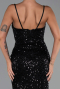 Long Black Scaly Evening Dress ABU6308