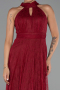 Long Burgundy Dantelle Evening Dress ABU6313