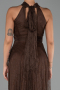 Long Brown Dantelle Evening Dress ABU6313