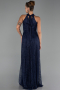 Long Navy Blue Dantelle Evening Dress ABU6313