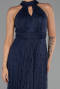 Long Navy Blue Dantelle Evening Dress ABU6313