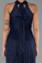 Long Navy Blue Dantelle Evening Dress ABU6313