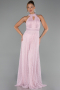 Long Powder Color Dantelle Evening Dress ABU6313