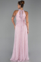 Long Powder Color Dantelle Evening Dress ABU6313