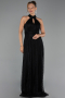 Long Black Dantelle Evening Dress ABU6313