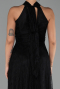 Long Black Dantelle Evening Dress ABU6313