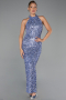 Indigo Long Evening Dress ABK2474