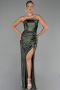 Long Olive Drab Prom Gown ABU4944