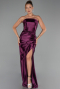 Plum Long Prom Gown ABU4944