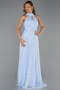 Long Light Blue Dantelle Evening Dress ABU6313