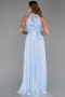Long Light Blue Dantelle Evening Dress ABU6313