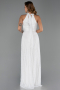 Long White Dantelle Evening Dress ABU6313
