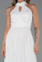 Long White Dantelle Evening Dress ABU6313