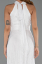 Long White Dantelle Evening Dress ABU6313