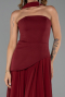 Burgundy Long Chiffon Prom Gown ABU6042