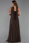 Brown Long Chiffon Prom Gown ABU6042